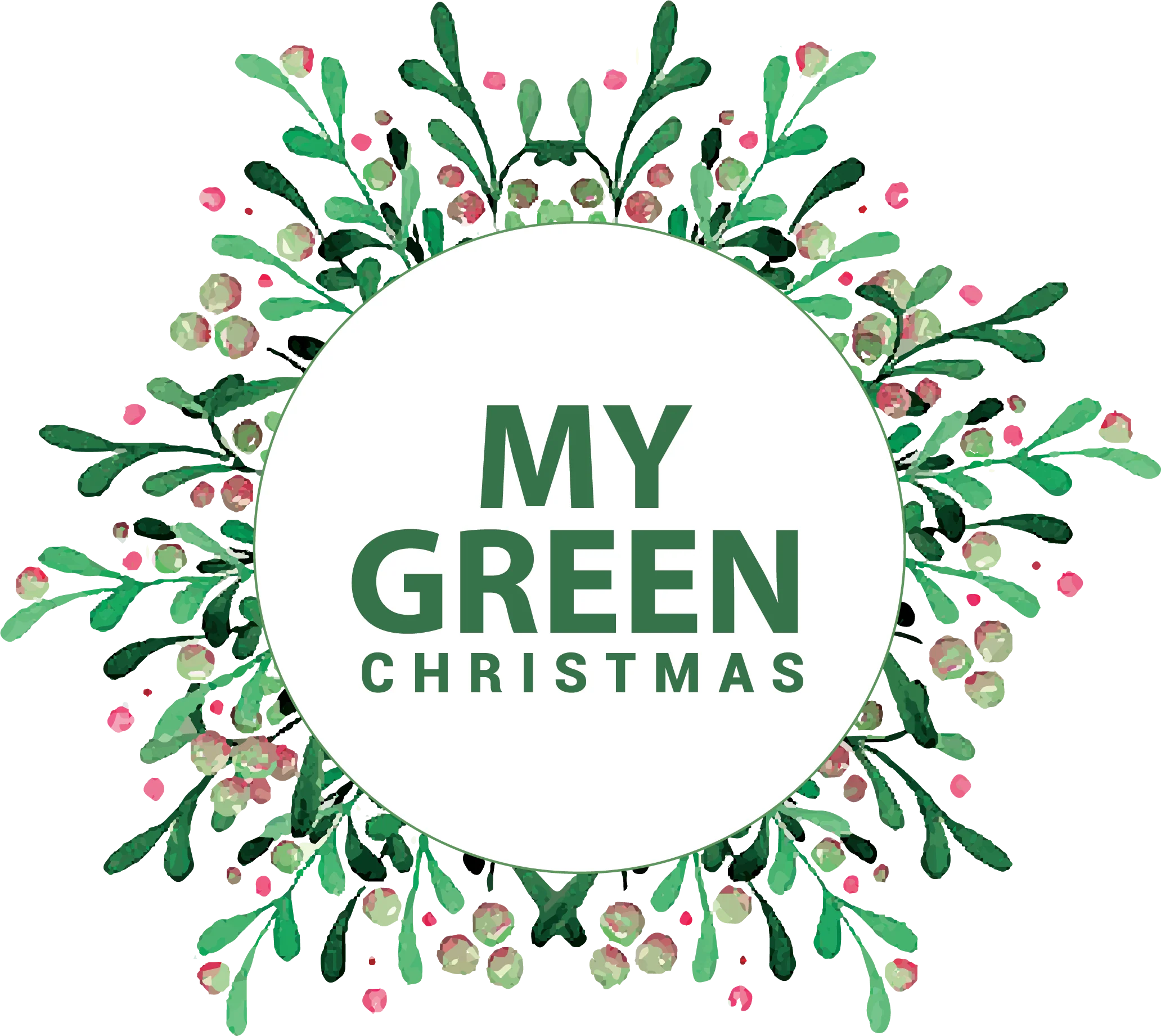 My green christmas logo more trees